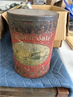 Golden gate vintage tin