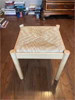 Woven Top Square Stool