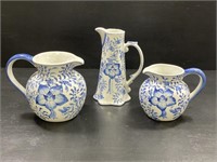 Blue & White Porcelain Pitchers