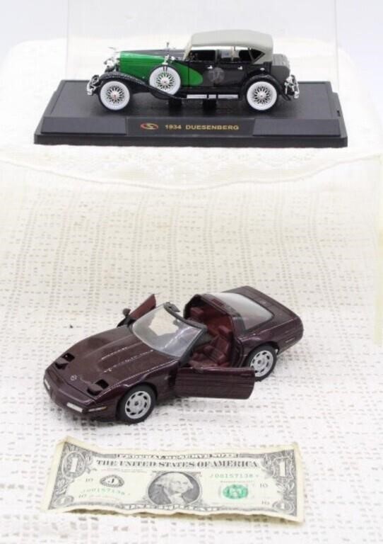 (2) DIE CAST VEHICLES, 1 IN PLASTIC DISPLAY CASE