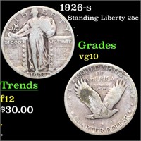 1926-s Standing Liberty 25c Grades vg+