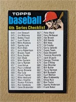 1971 Topps Series 6 Checklist High Number #619