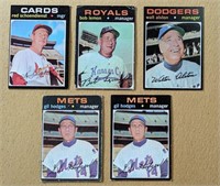 1971 Topps HOF Hodges & Lemon etc Managers