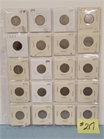 (20) Liberty Head Nickels 1883 w/o cents, 84, 87,