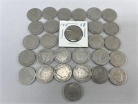 (28) Liberty Head V Nickels (Almost Full Set)
