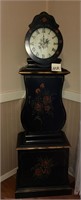 Painted Grandfather Clock w/Storage