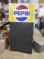 Repainted Pepsi Sign  34 x 68"