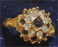 Vintage gold tone ring marked 18k HGE sz 6