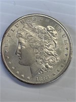 1881 S Morgan Silver Dollar BU+