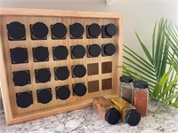 The Rack Co. 24 Jar Counter Top Wood Spice Rack