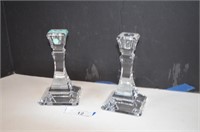 Two Tiffany & Co. Crystal Candle Sticks
