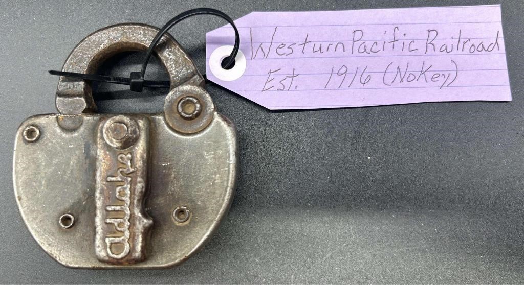 Antique Adlake Western Pacific RR Lock