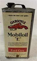 Gargoyle Mobiloil "E" 1 gallon can