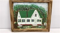 Folk art 1950’s Hollies Baptist Church painting