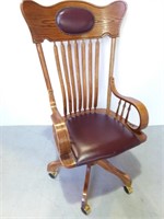 Highback Ornate Oak Chair