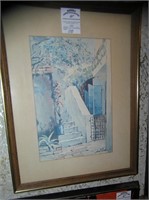 Virgin Islands print by L. Gluck matted and framed