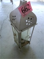 METAL LANTERN NEEDS GLASS INSERT