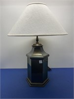 Vintage Brass  Style Table Lamp with Shade 26 h