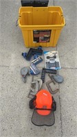 Mobile Work Box, Conservation Hard hat, and Tools