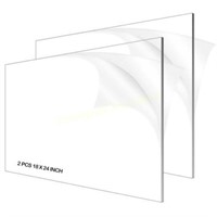 2 Pcs 24 x 36 Inch Transparent Acrylic Sheets 1/8