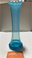 Fenton Blue Opalescent Swung Vase