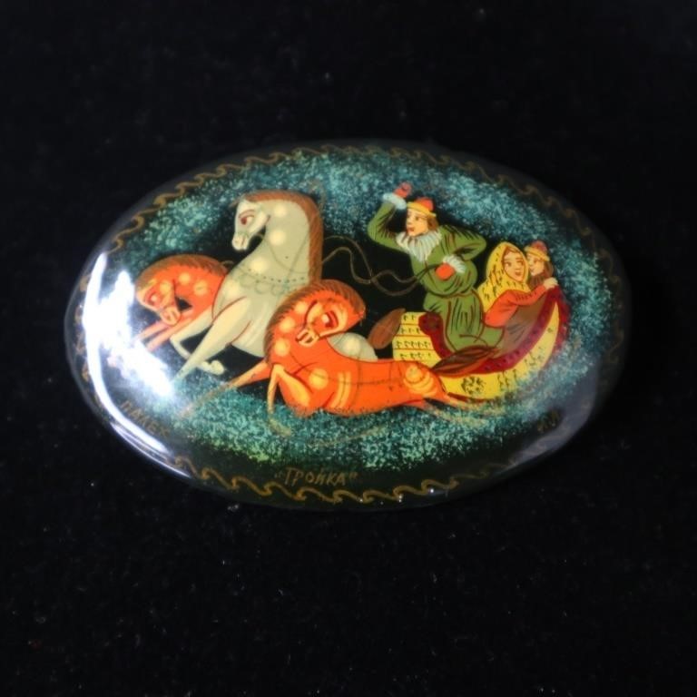 Hand Painted USSR Pin