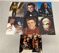 7 Autographed Star Trek Celebrity Pictures