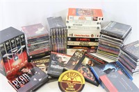 40+Pcs. VHS, CDs, DVDs: Fitzgerald, Fleck, Dylan++