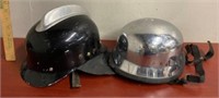 2 Vintage Motorcycle Helmets