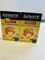 2 packs 36  tablets Airborne Simply-C Zesty Orange