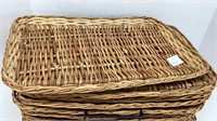 11 woven trays 17’’ long 1 foot wide with metal