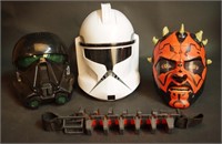 (3) Life Size Star Wars Helmets, Mask, Bandolier