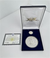 Half Pound Silver Plated Kennedy Proof Coin