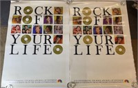 2pc Vtg Rock Of Your Life Radio Station Posters