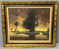 Sunset Landscape Oil Painting on Canvas