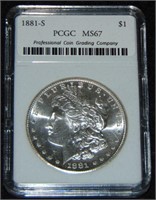 1881 S Graded Morgan Dollar.