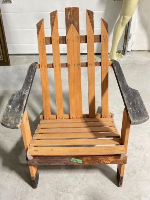 Folding Wooden Adirondack Style Chair