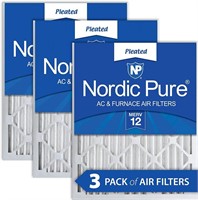 Nordic Pure 20x20x2 MERV 12 Pleated AC Furnace Ai