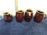 3 HULL , 1 McCOY BROWN DRIP PITCHERS