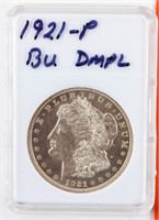 Coin 1921 Morgan Silver Dollar Brilliant Unc. DMPL