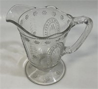 NICE ANTIQUE PRESSED GLASS CREAMER