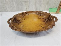 Huggler Wood Carved Musical Serving Plate