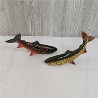 Fragile Wooden Fish Sculptures