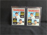 2 - THURMAN MUNSON 1970 TOPP ROOKIE CARDS