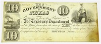 THE GOVERNMENT of TEXAS $10 OBSOLETE NOTE