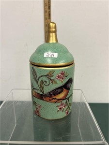 Chinese Style Tea Jar w/Bird Motif
