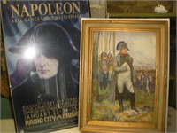 2 Framed Napoleon Prints, Largest 38x25