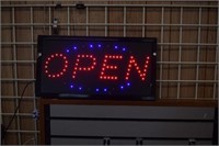 Electric Flashing "Open" Sign