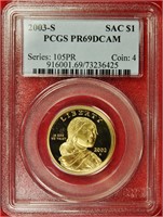 2003-S Sacagawea Dollar PCGS PR69DCAM