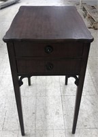 Wooden end table measuring 14.5” wide 20.5 deep